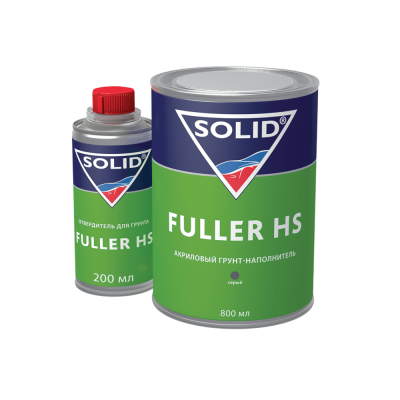 Грунт-наполнитель 4+1 SOLID FULLER HS (800+200 мл) , цвет: серый (в комп. с отвердит.)